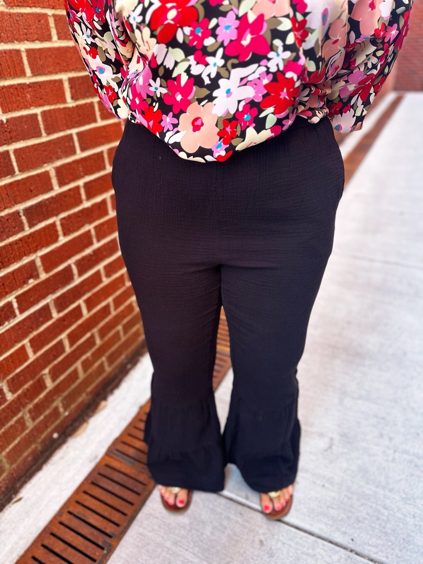 Black Bell Bottom Pants RTS