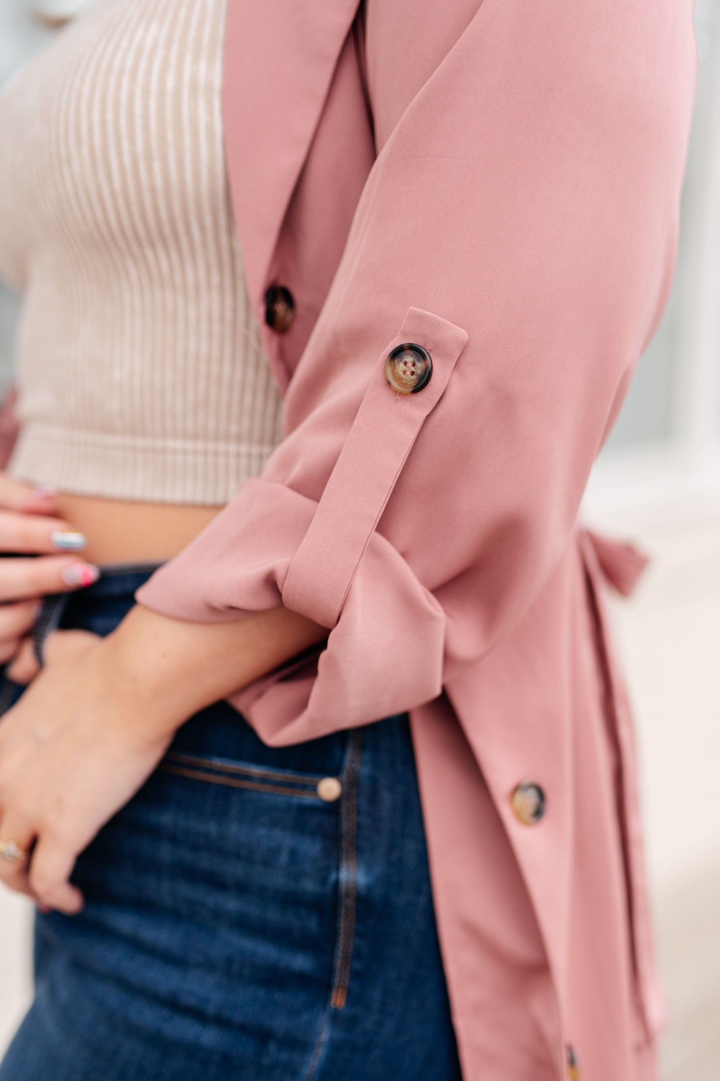 First Day of Spring Jacket in Dusty Mauve