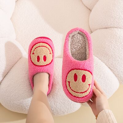 Melody Smiley Face Pink Slippers