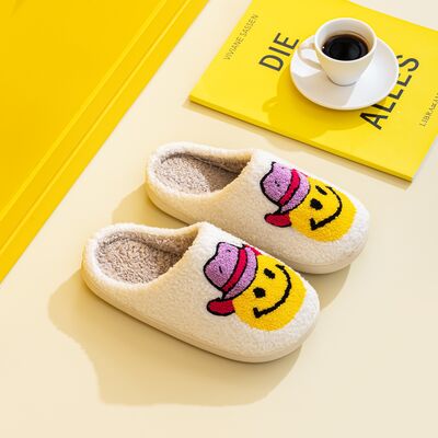 Melody Cowboy Smiley Face Slippers